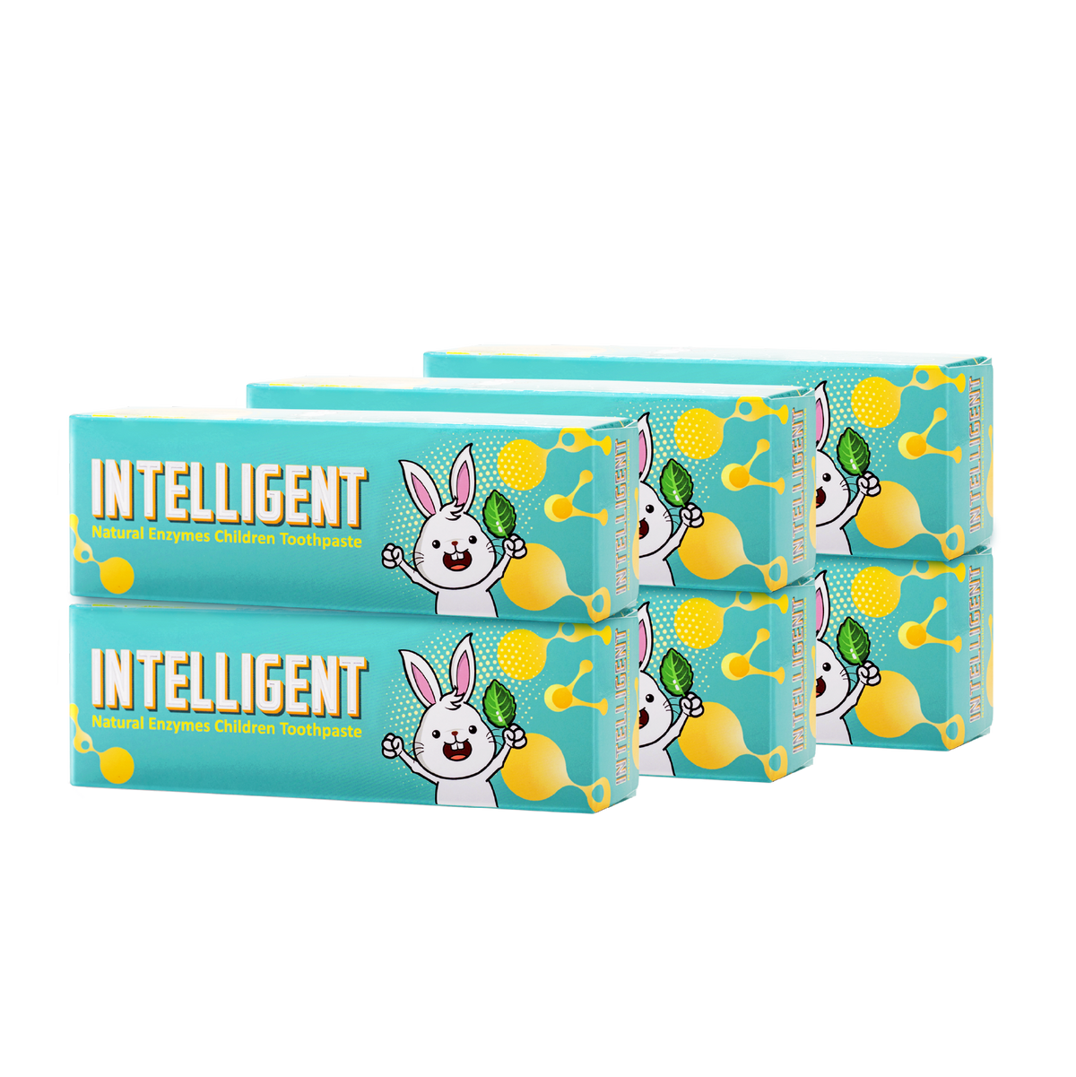 INTELLIGENT 因特力淨兒童酵素牙膏【原味】 40g x6